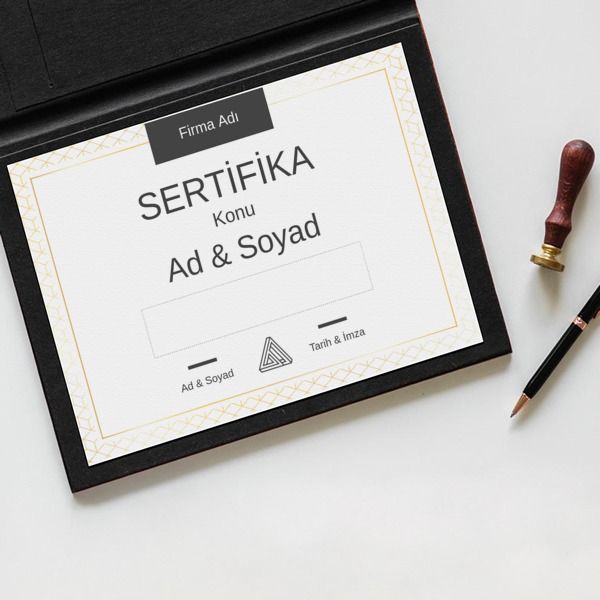 Sertifika Tasarım 2 online tasarla