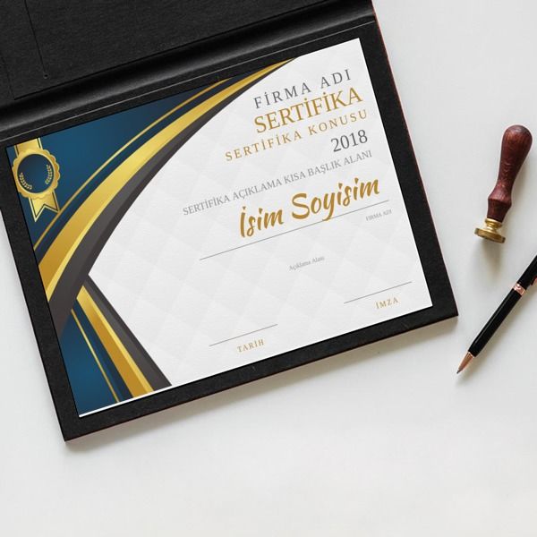 Sertifika Tasarım 21 online tasarla