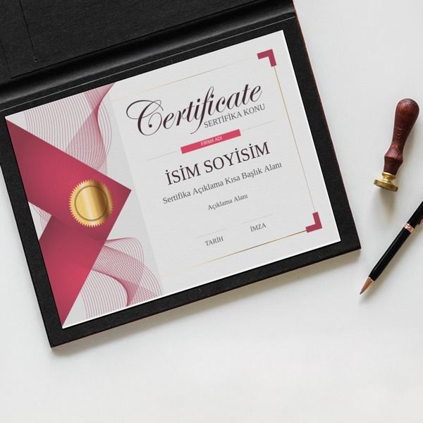Sertifika Tasarım 25 online tasarla