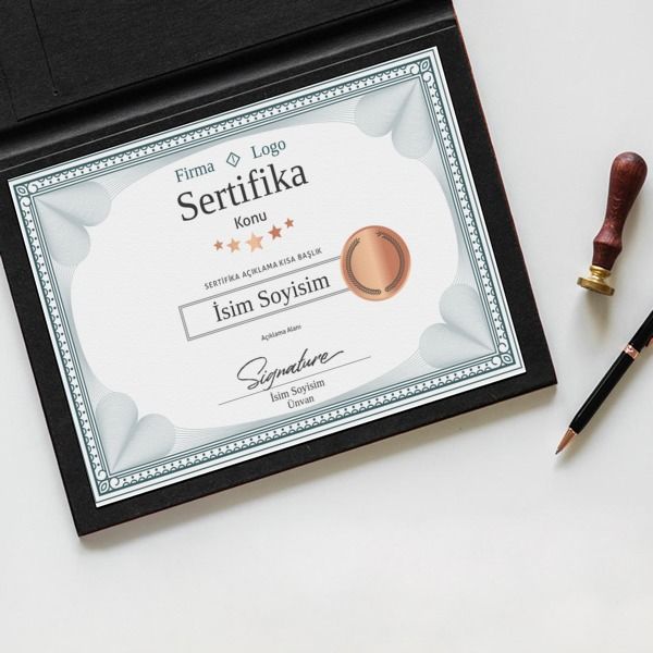 Sertifika Tasarım 28 online tasarla