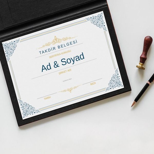 Sertifika Tasarım 3 online tasarla