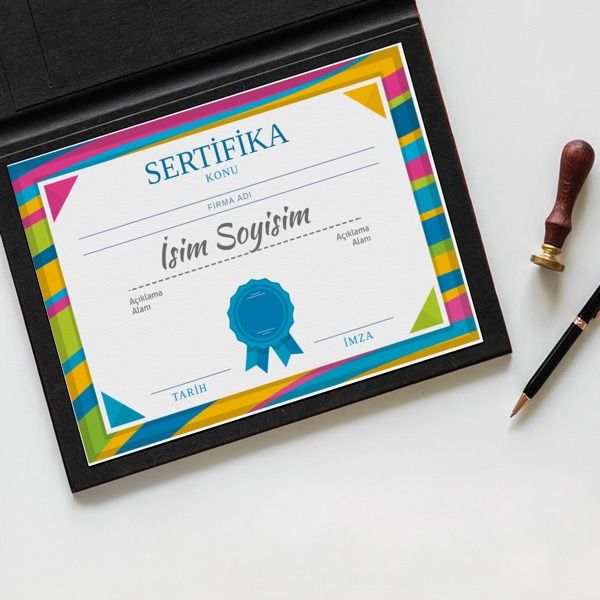 Sertifika Tasarım 33 online tasarla