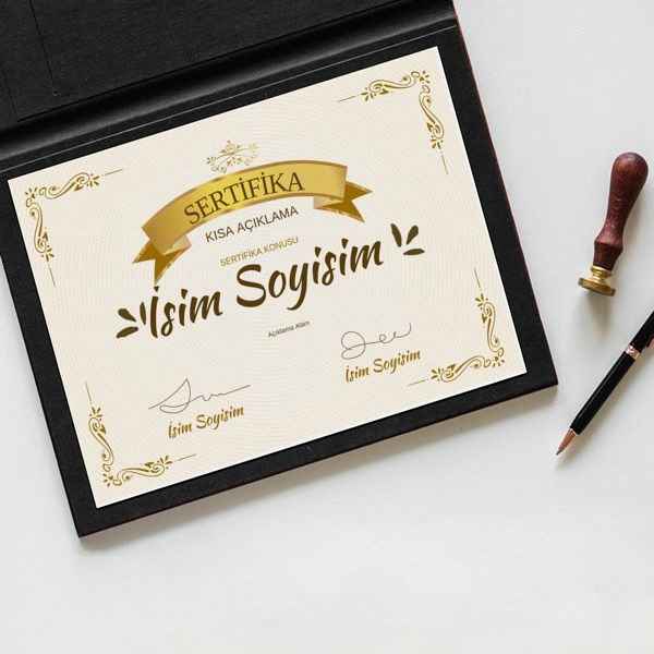 Sertifika Tasarım 5 online tasarla