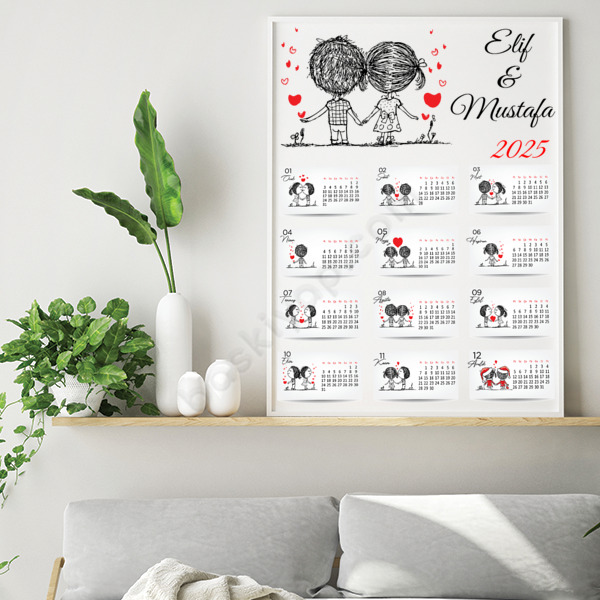 Sevgili Takvimi 2023 online tasarla