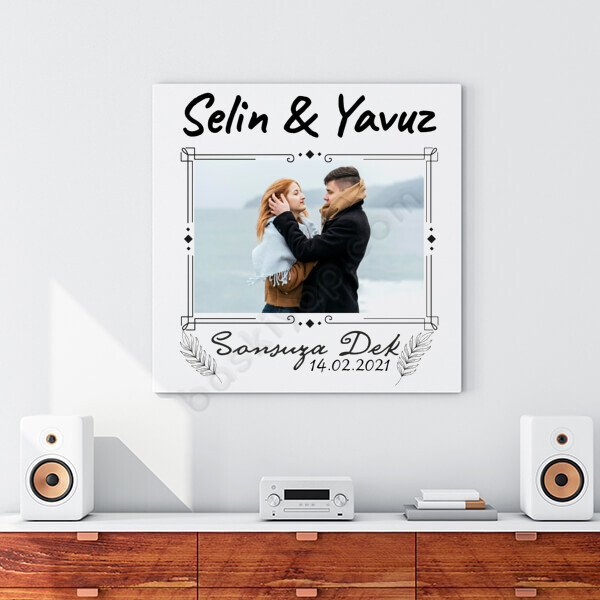 Sevgililer Günü Sonsuza Dek Tasarım 40X40 Kanvas Tablo online tasarla