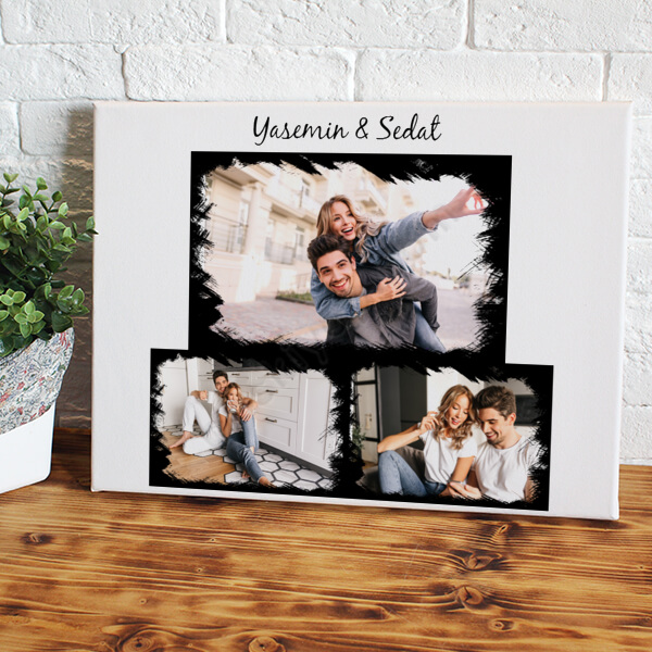 Sevgililer Günü Tasarım Çerçeveli 25X35 Kanvas Tablo online tasarla