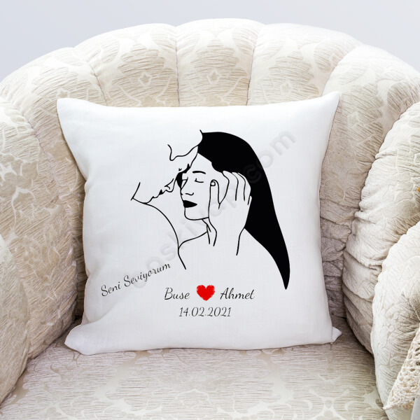 Sevgililer Günü Yastık Tasarımı online tasarla