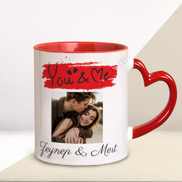 Sevgililer Günü You & Me Tasarım Kupa online tasarla