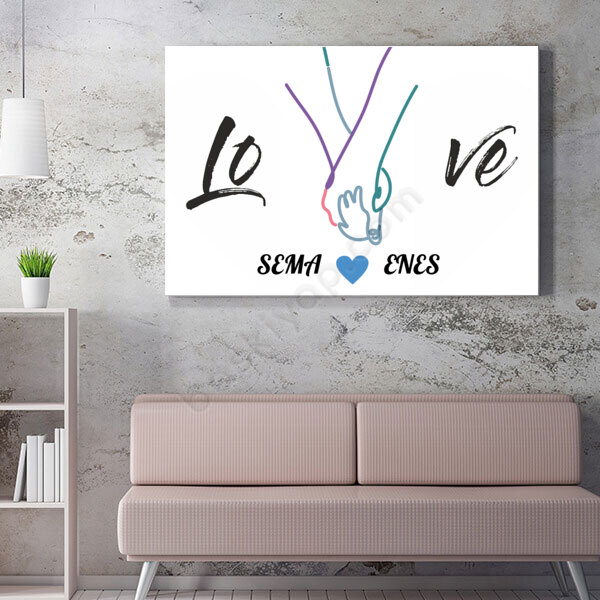 Sevgililer Gününe Özel 40X60Cm. Kanvas Tablo online tasarla