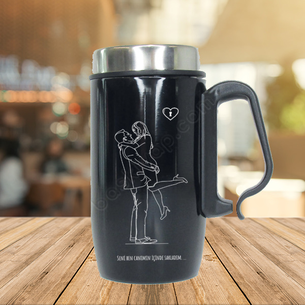 Sevgililer Gününe Özel Çelik Termos online tasarla