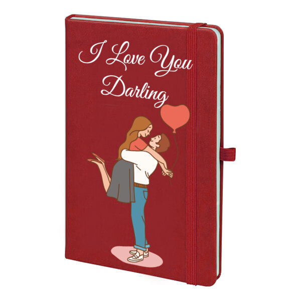 Sevgililer Gününe Özel Kırmızı Ajanda – Tarihsiz Kırmızı Ajanda / Defter 13X21Cm tasarımı