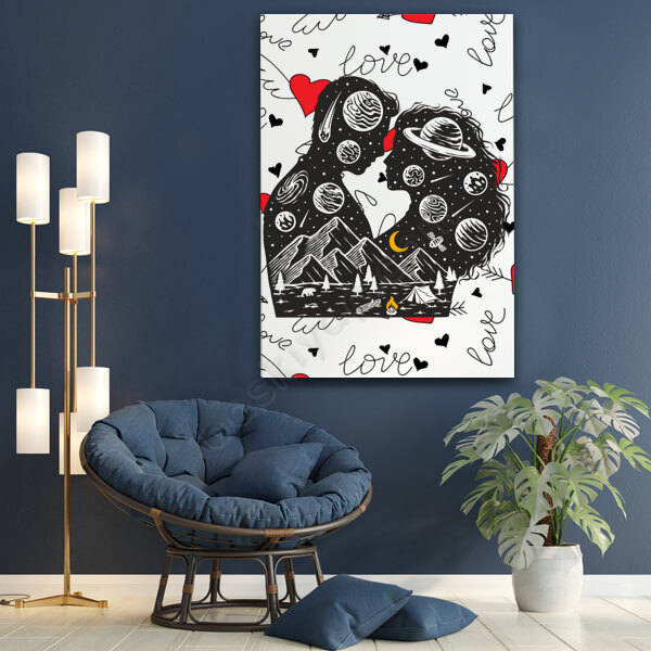 Sevgiliye Kanvas Tablo online tasarla