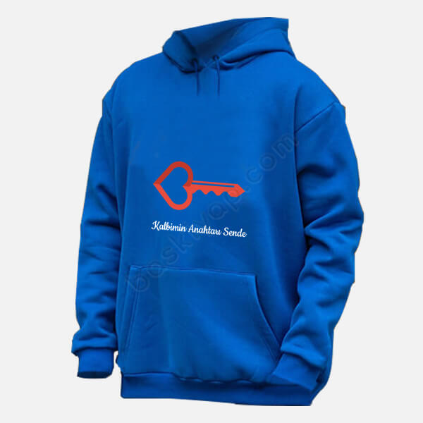Sevgiliye Özel Kalbimin Anahtarı Sende Temalı Kombin Sweatshirt Kapşonlu online tasarla