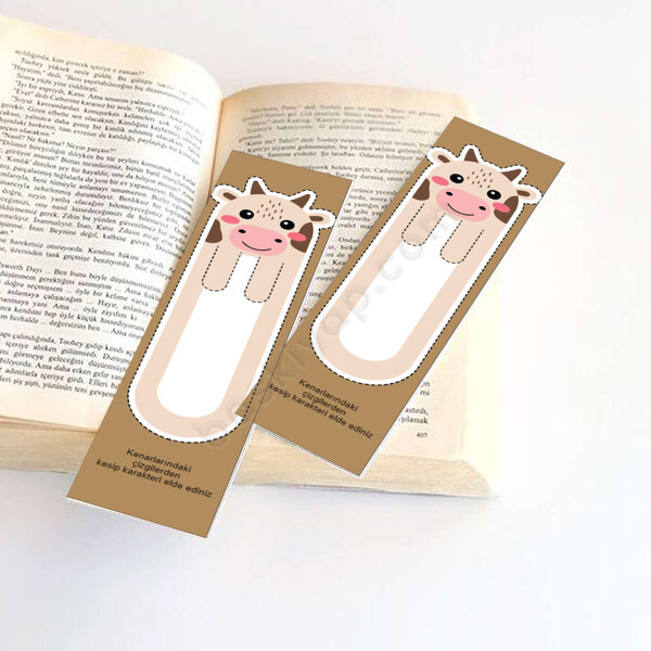 Sevimli Karakterli  3 Kitap Ayracı online tasarla