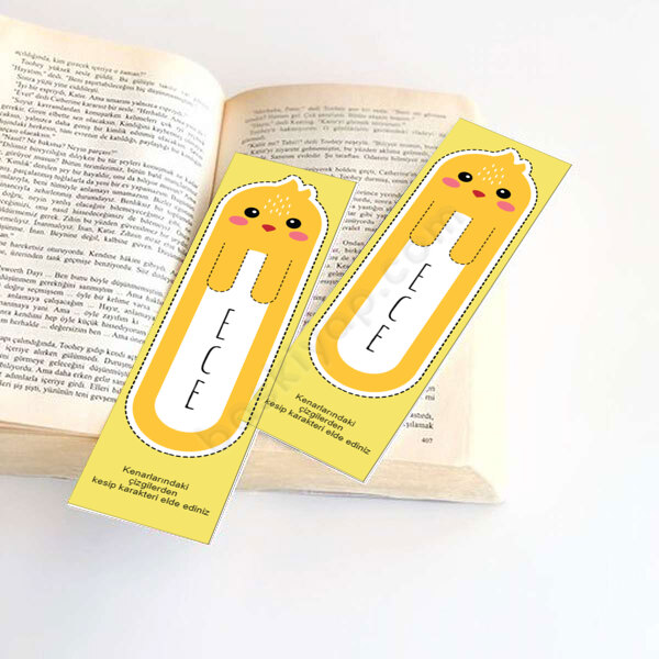Sevimli Karakterli Kitap Ayracı online tasarla