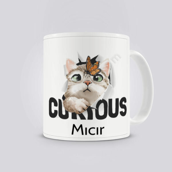 Sevimli Kedi Tasarım 2 Kupa Bardak online tasarla