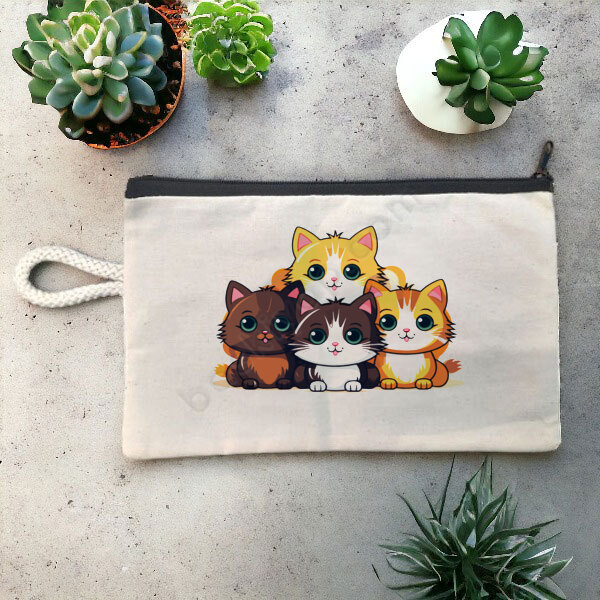 Sevimli Kediler Baskılı Kalemlik online tasarla