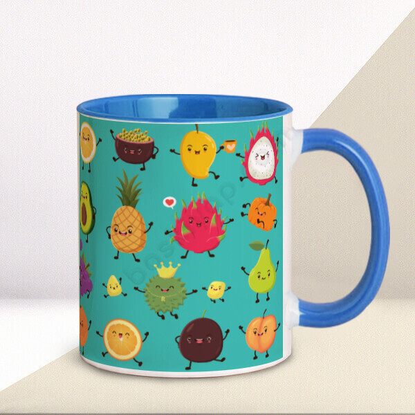 Sevimli Meyveler Tasarımlı Kupa Bardak online tasarla