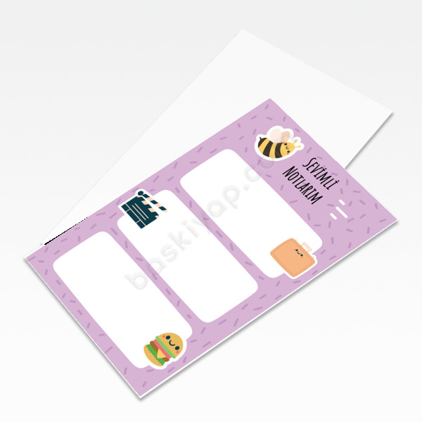 Sevimli Notluklar 4 Unutmayınız Kartı online tasarla