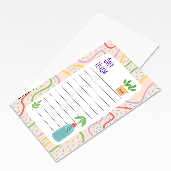 Sevimli Notluklar 6 Unutmayınız Kartı online tasarla