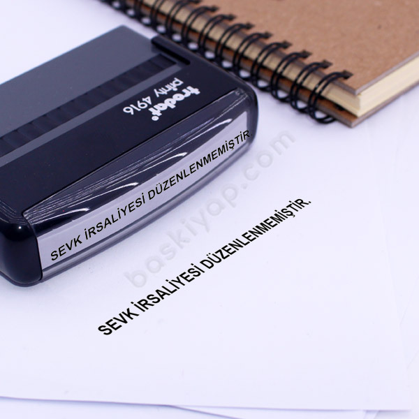 Sevk İrsaliyesi Düzenlenmemiştir Büyük Boy Kaşe online tasarla