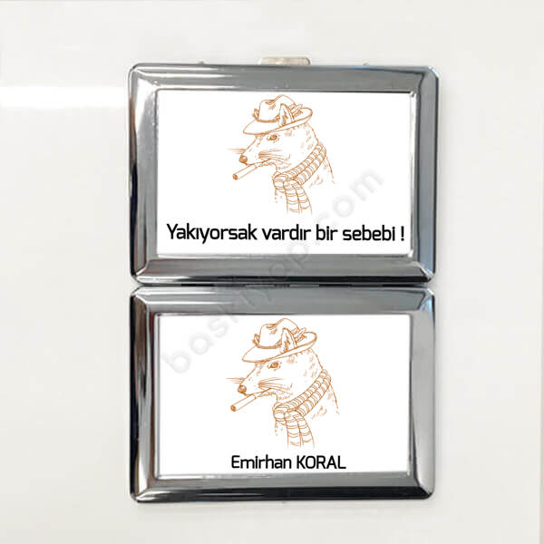 Sigara İçen Kurt Tasarım Sigara Tabakası online tasarla