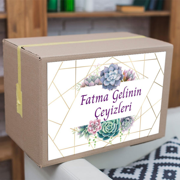 Şık Tasarımlı Çeyiz Etiketi online tasarla