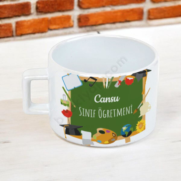 Sınıf Öğretmeni Kendin Tasarla Baskılı Fincan online tasarla
