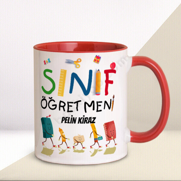 Sınıf Öğretmenlerine Özel 2 Kupa Bardak online tasarla