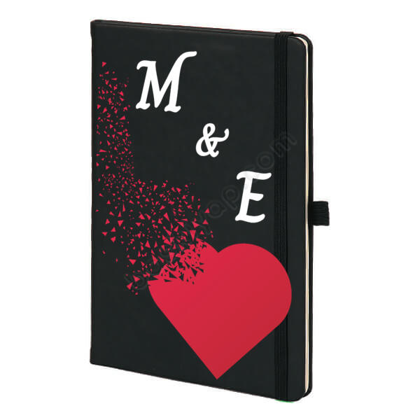 Sevgiliye Harfli Siyah Ajanda online tasarla