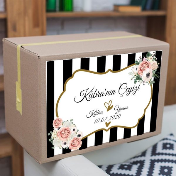 Siyah Beyaz Çizgili online tasarla