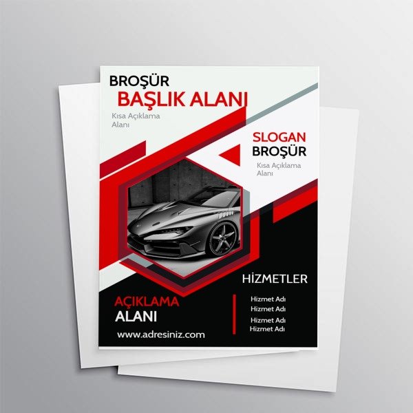 Siyah Kırmızı Oto Kiralama online tasarla