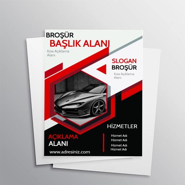 Siyah Kırmızı Rent A Car online tasarla