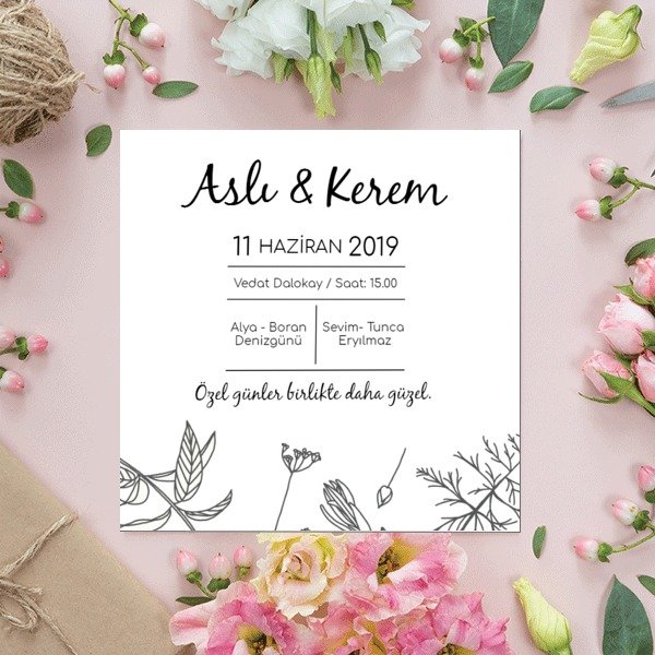 Siyah Küçük Çiçekli online tasarla