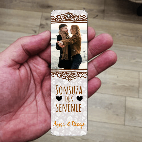 Sonsuza Dek Seninle Metal Kitap Ayracı online tasarla