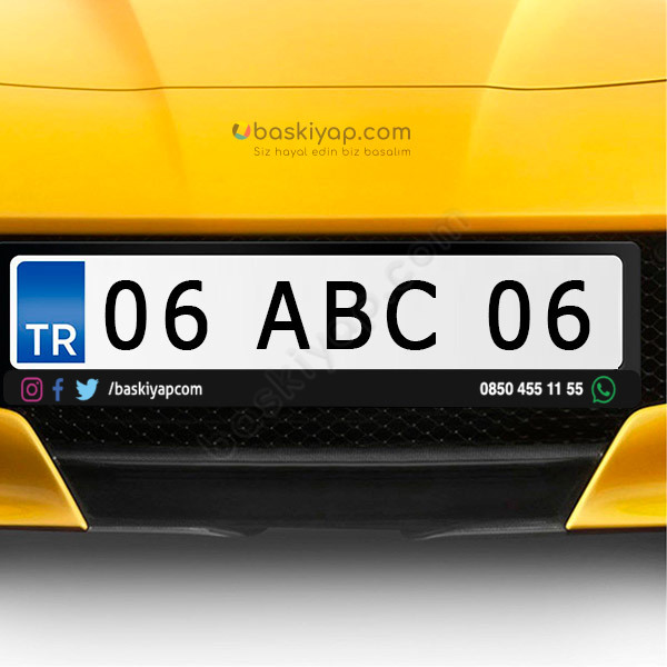 Sosyal Medya Adresli Plakalık online tasarla