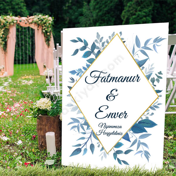 Söz Nişan Düğün Ayaklı Pano online tasarla