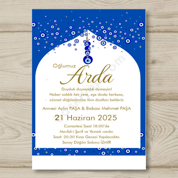 Sünnet Davetiye online tasarla