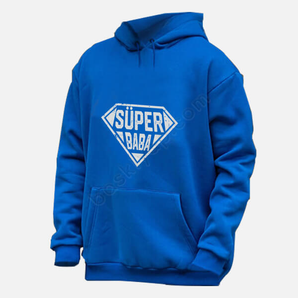 Süper Baba Baskılı Hoodie online tasarla