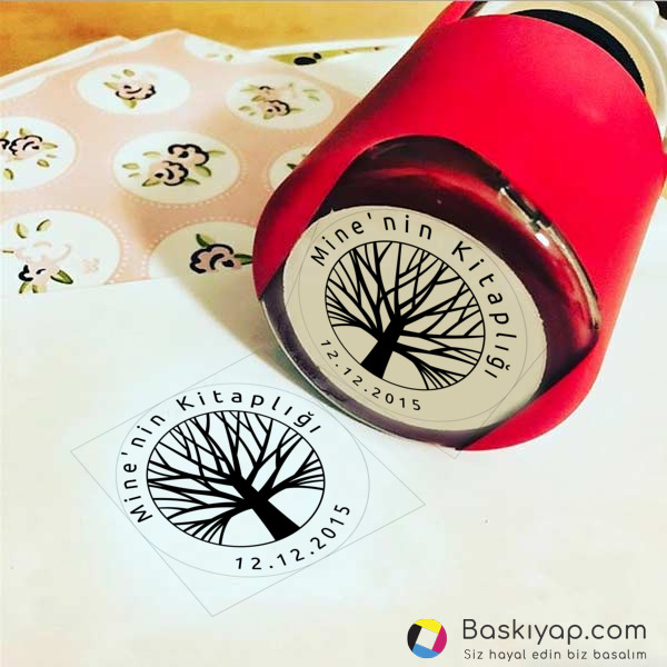 Ağaçlı Kitap Kaşesi online tasarla