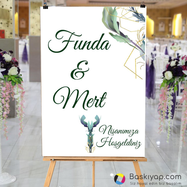 Mavi Yaprak Desenli online tasarla