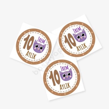 10 Aylık Bebek Etiket online tasarla