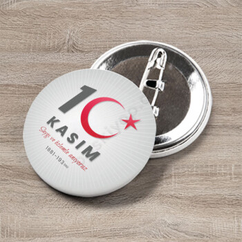 10 Kasım Temalı 2 Rozet online tasarla