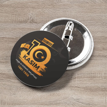 10 Kasım Temalı 5 Rozet online tasarla