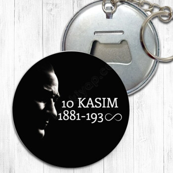 10 Kasım Temalı Metal Açacak Anahtarlık Tasarımı online tasarla