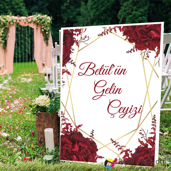 Kırmızı Çiçekli online tasarla