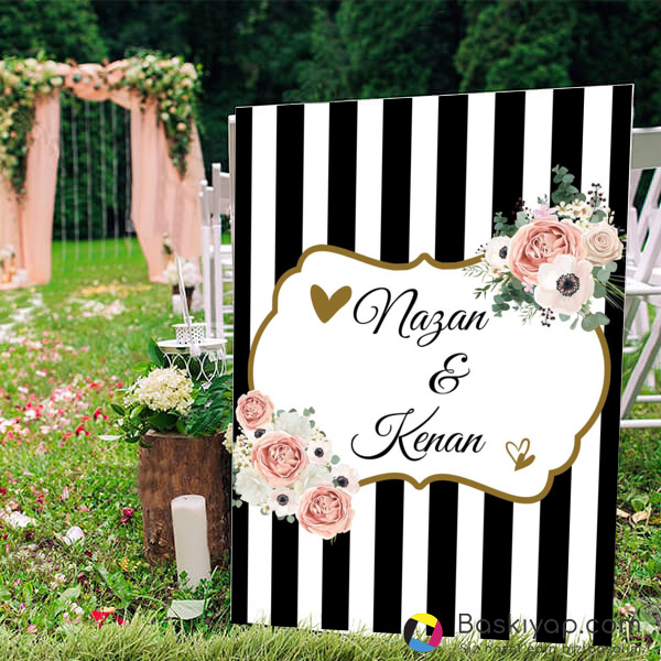 Siyah Beyaz Çizgili online tasarla