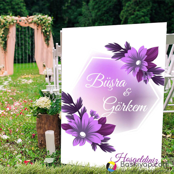 Mor Çiçekli online tasarla