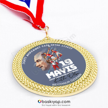 19 Mayıs Kişiye Özel Metal Madalya online tasarla