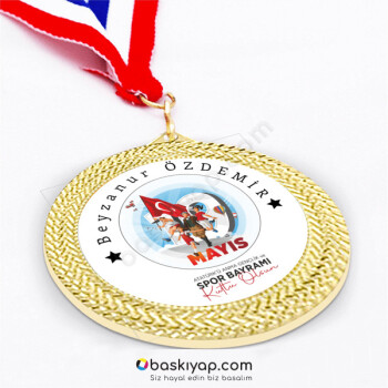 19 Mayıs  Özel Kişiye Metal Madalya online tasarla